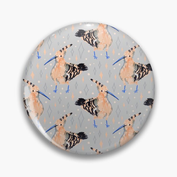 Item preview, Hoopoe Bird Pattern - Grey designed and sold by SophieCorrigan.