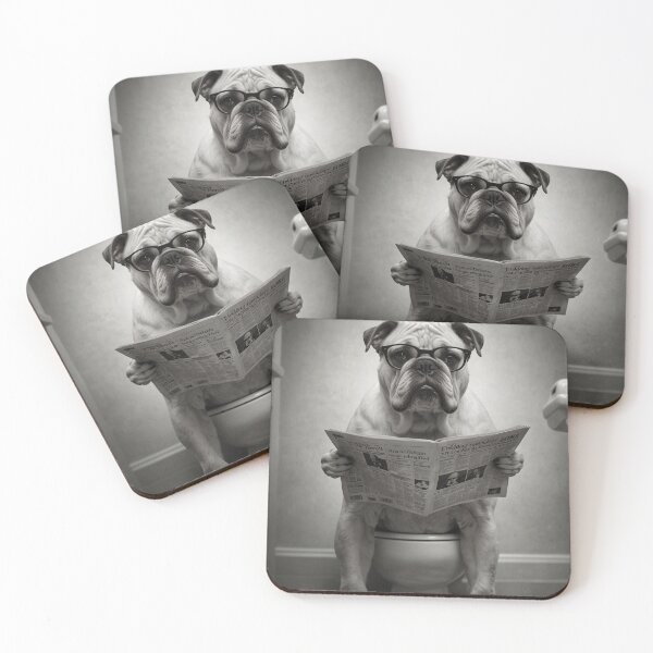 Item preview, Funny Bulldog Reading Newspaper designed and sold by vk09.