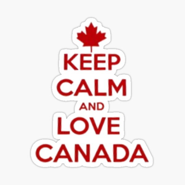 Vista previa del artículo con la obra «MANTÉN LA CALMA Y AMA A CANADÁ», diseñado y vendido por -FavoriteThings-.