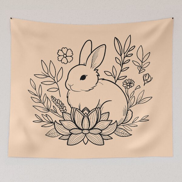 Item preview, Blossom Bunny - Peach Puff designed and sold by MaryAura.