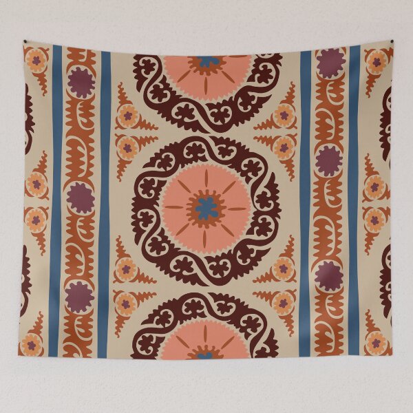 Item preview, Suzani Stripe-Earth designed and sold by Pamelandia.