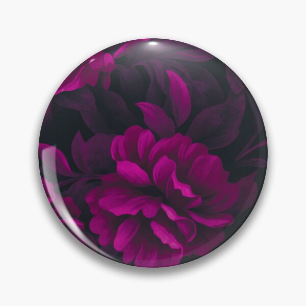 Item preview, Velveteen Dark Moody Flowers Fuchsia Pink Floral Luxury Opulence designed and sold by artsandsoul.