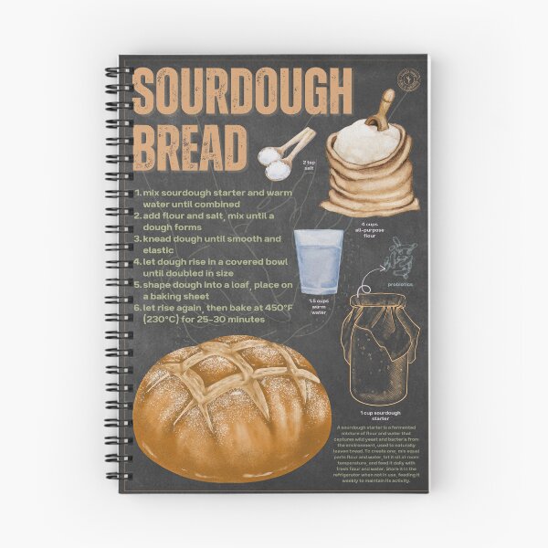 Item preview, Sourdough Bread Recipe Wall Art – Rustic Farmhouse Kitchen Decor designed and sold by TuncGK.