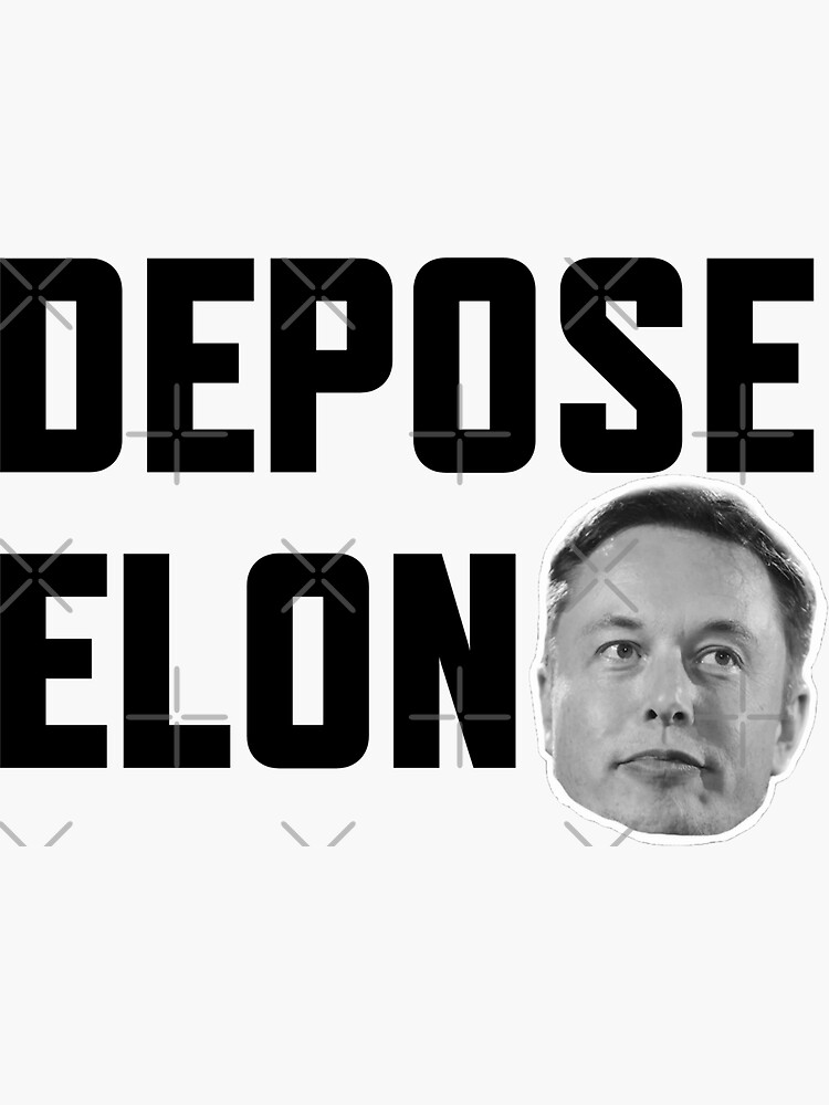 Thumbnail 3 of 3, Sticker, DEPOSE ELON designed and sold by willpate.