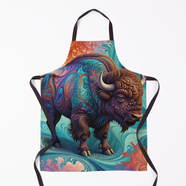 Item preview, Vibrant Bison with Decorative Details designed and sold by Harmonic_Layers.