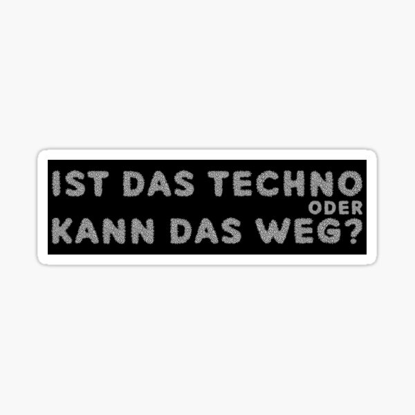 Techno Sticker Sticker