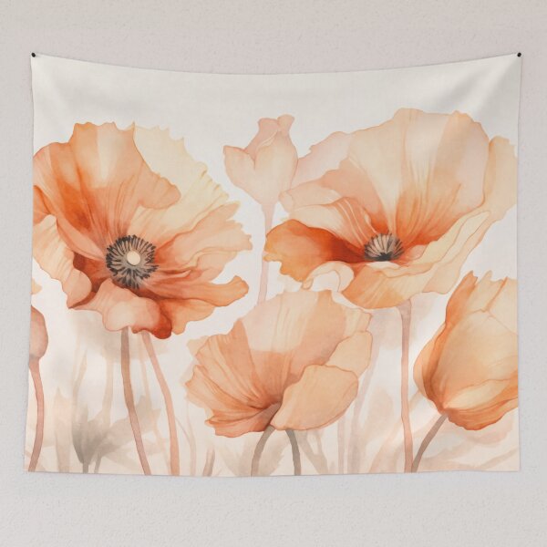 Item preview, Peach Poppy Petal Summer Serenade designed and sold by artsandsoul.