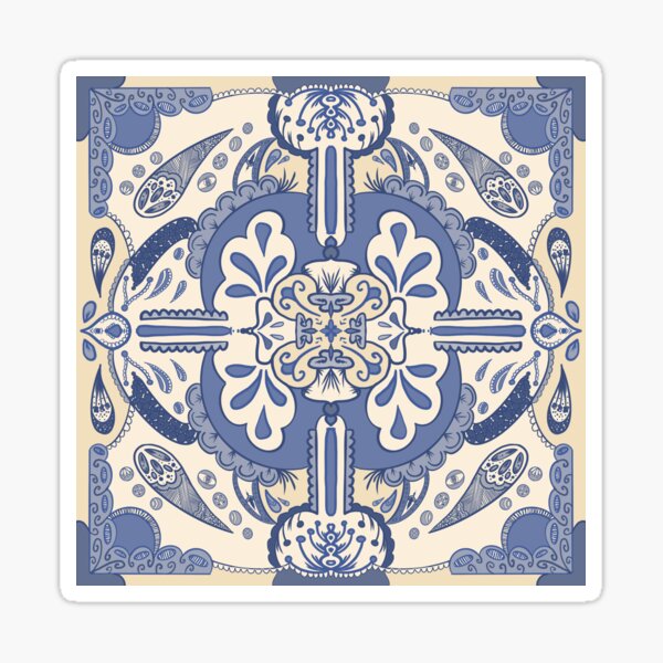 Item preview, Vintage Portuguese Tile Inspired Digital Design designed and sold by JaiRoseDesigns.