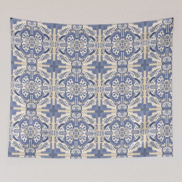 Artikelvorschau, Digitales Design mit portugiesischen Vintage-Fliesen entworfen und verkauft von RoseMarie Artistry.