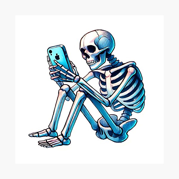 Artikel-Vorschau von Skelett-SMS, designt und verkauft von MellowPeach.