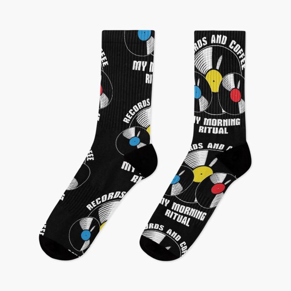 Item preview, Records and Coffee My Morning Ritual - Funny Retro Vintage Vinyl Records for Music Lovers designed and sold by Dmetalx Art Apparel.