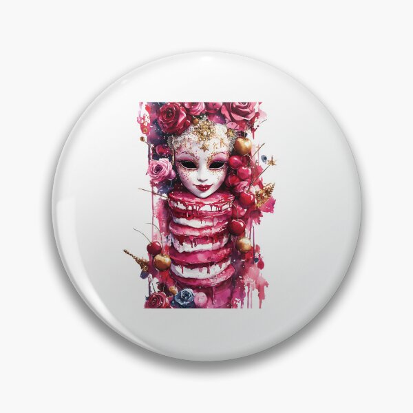 Item preview, Mardi Gras Venetian Mask Watercolor Cake – Vibrant Festive Art designed and sold by AnnDesignStudio.