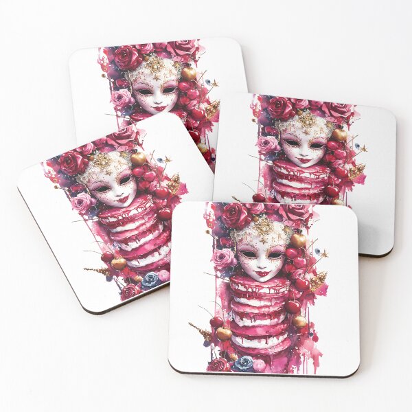 Item preview, Mardi Gras Venetian Mask Watercolor Cake – Vibrant Festive Art designed and sold by AnnDesignStudio.