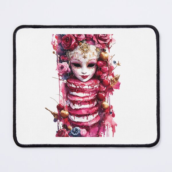 Item preview, Mardi Gras Venetian Mask Watercolor Cake – Vibrant Festive Art designed and sold by AnnDesignStudio.