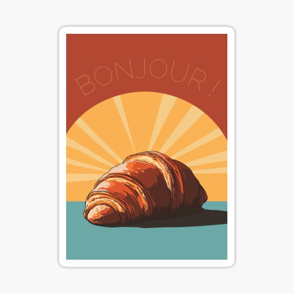 Item preview, Bonjour Croissant – French Breakfast Vibes designed and sold by Artistillery.