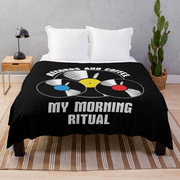 Item preview, Records and Coffee My Morning Ritual - Funny Retro Vintage Vinyl Records for Music Lovers designed and sold by Dmetalx Art Apparel.
