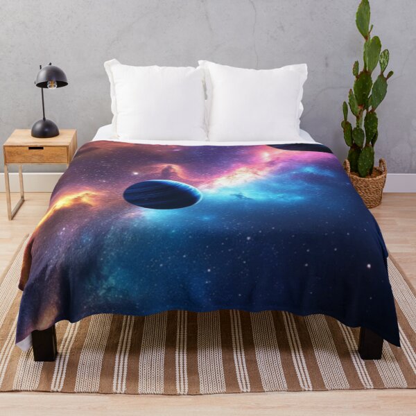 Artikelvorschau, Himmlischer Wandteppich: Ein kosmischer Ausblick auf Planeten und Nebel entworfen und verkauft von eXtraHumans.