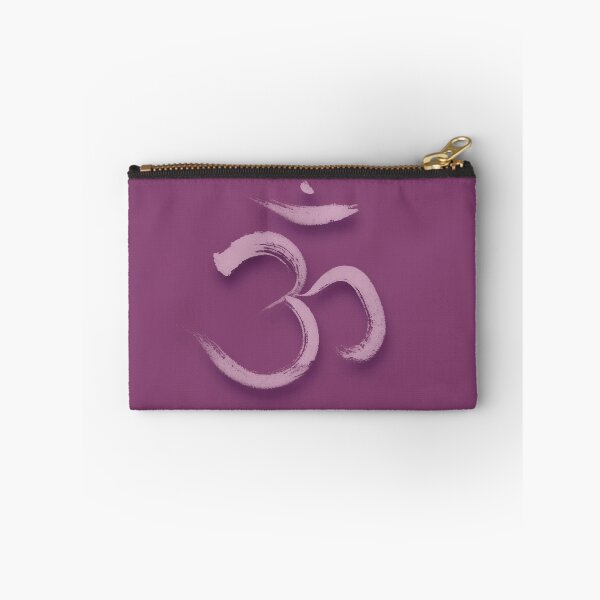 Item preview, Sanskrit Om or Aum sacred symbol of the crown chakra in Yoga artistic design in purple colors art print designed and sold by AwenArtPrints.