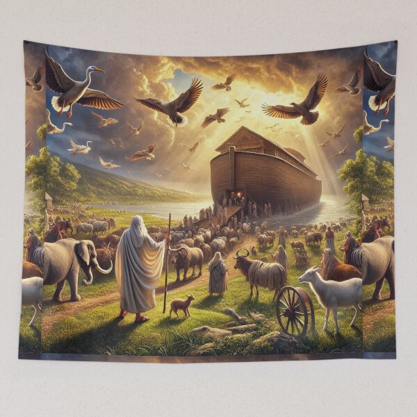Item preview, "Two of Every Kind" – The Gathering of Animals to the Ark Verse: Genesis 6:20 (KJV) designed and sold by Meta2Physical.