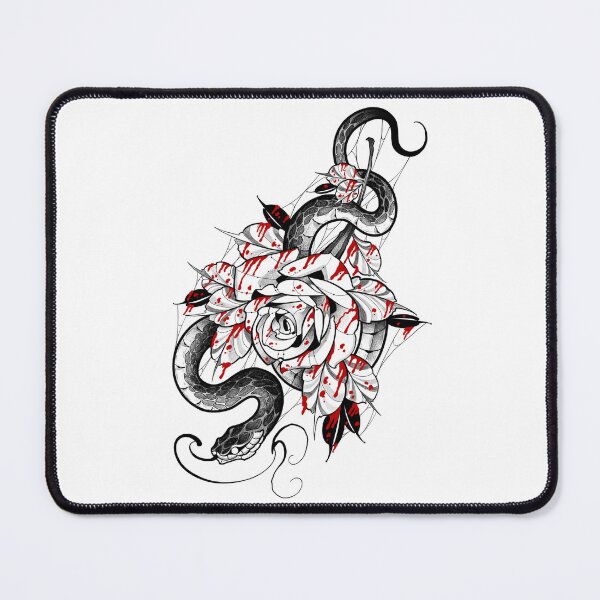 Item preview, Snake and bloody rose designed and sold by 7Delamancha.