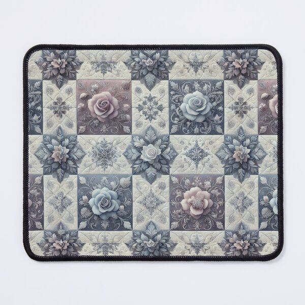 Item preview, Frosted Rose Elegance: Seamless Winter Quilt Pattern designed and sold by Meta2Physical.