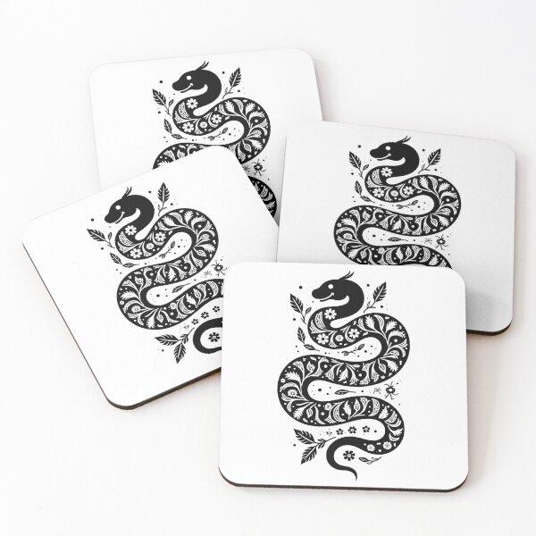 Item preview, Mystical Floral Snake – Boho Folk Art Design designed and sold by SlocifieShop.