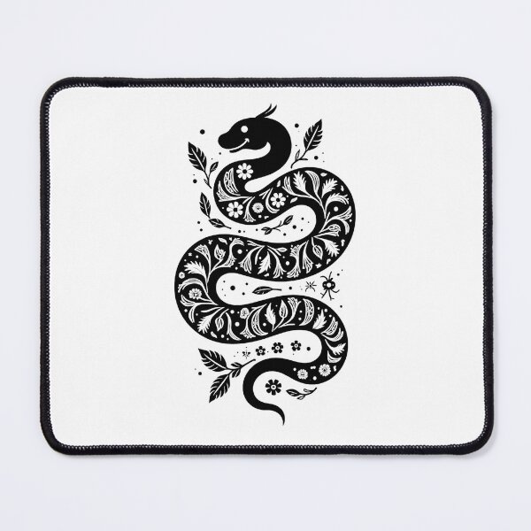 Item preview, Mystical Floral Snake – Boho Folk Art Design designed and sold by SlocifieShop.
