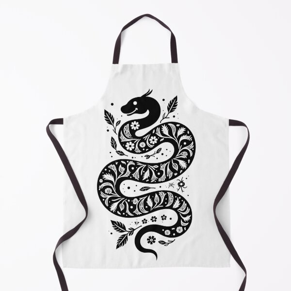 Aperçu de l'œuvre Motif serpent floral mystique – Design d'art populaire bohème créée et vendue par SlocifieShop.