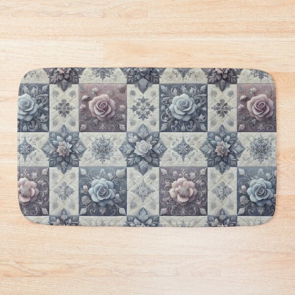 Item preview, Frosted Rose Elegance: Seamless Winter Quilt Pattern designed and sold by Meta2Physical.