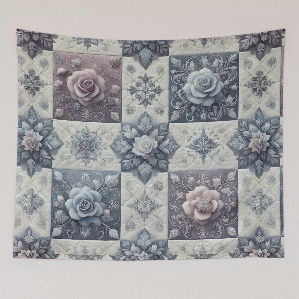 Item preview, Frosted Rose Elegance: Seamless Winter Quilt Pattern designed and sold by Meta2Physical.