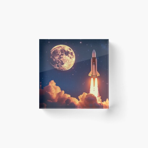 Item preview, Majestic Rocketship Launch: A Futuristic Journey to the Stars designed and sold by eXtraHumans.
