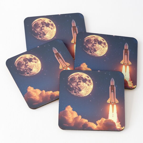 Item preview, Majestic Rocketship Launch: A Futuristic Journey to the Stars designed and sold by eXtraHumans.