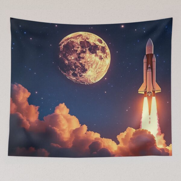 Item preview, Majestic Rocketship Launch: A Futuristic Journey to the Stars designed and sold by eXtraHumans.