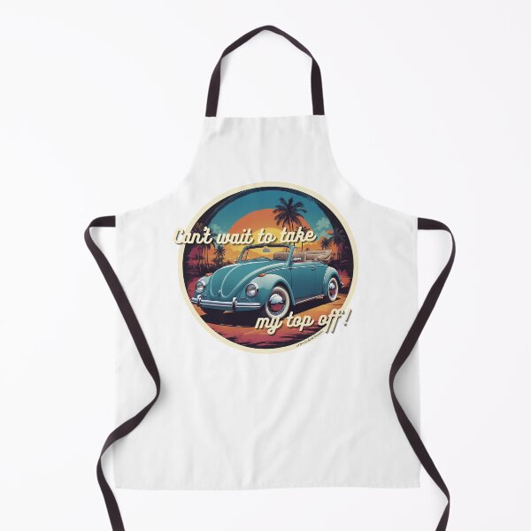 Item preview, Can't Wait To Take My Top Off! - Fun Classic Blue Convertible Car designed and sold by Whimsical Mirth.