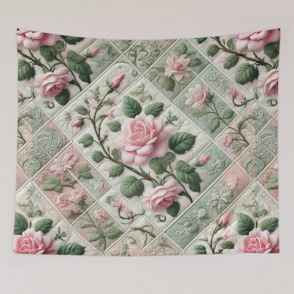 Item preview, Rose Patchwork: Seamless Floral Quilt designed and sold by Meta2Physical.