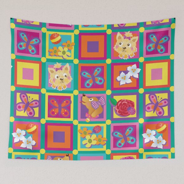 Item preview, Dogs, Butterflies, & Ladybugs designed and sold by Pamelandia.
