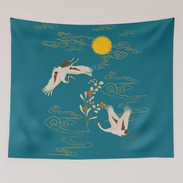 Item preview, Spring Dream Dancing Cranes designed and sold by Ciervo Primavera.