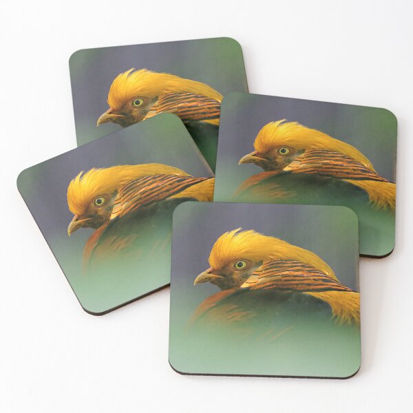Item preview, Between the Green: Vignetted Gorgeous Golden Pheasant  designed and sold by walkswithnature.