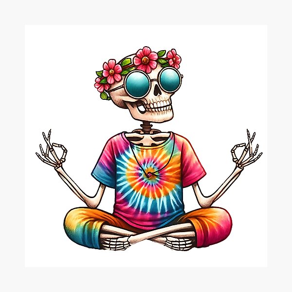 Artikel-Vorschau von Hippie-Skelett, designt und verkauft von MellowPeach.