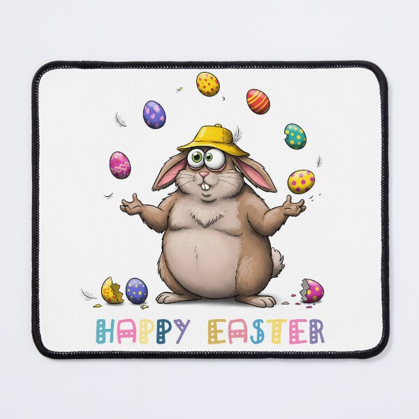 Item preview, Chubby Easter Bunny Juggler with Eggs designed and sold by Drevorezkin.