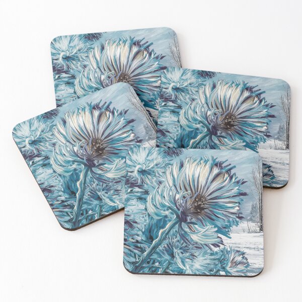 Item preview, Fluffy burdock on a frosty day,oil paint. designed and sold by elegantpaterns.