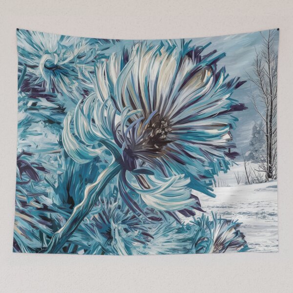 Item preview, Fluffy burdock on a frosty day,oil paint. designed and sold by elegantpaterns.