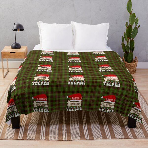 Item preview, Red Hat Santa's Little Yelper Green Red Plaid Tartan designed and sold by SandyMDesigns.