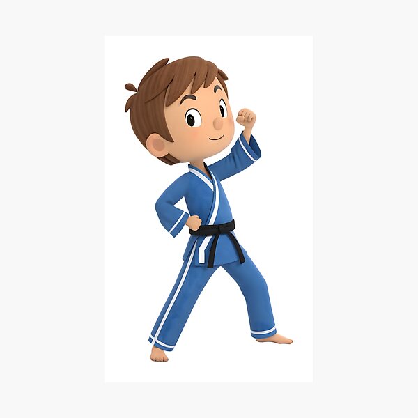 Item preview, 3d cartoon boy in karate gi designed and sold by DuskTillDown.