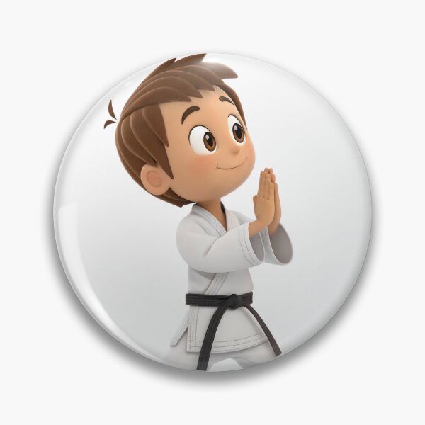 Item preview, 3d cartoon boy in karate gi kimono designed and sold by DuskTillDown.