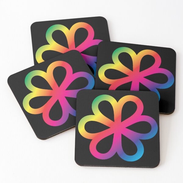 Item preview, Rainbow Flower with black background designed and sold by Kimber Nova.