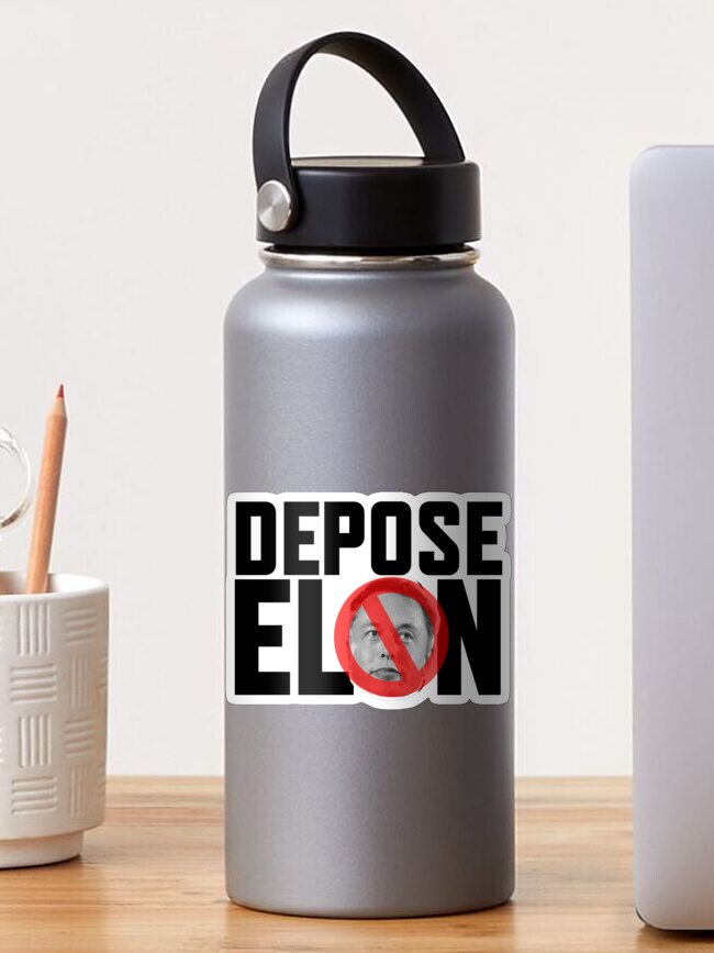 Thumbnail 1 of 3, Sticker, DEPOSE ELON w/NO symbol designed and sold by willpate.
