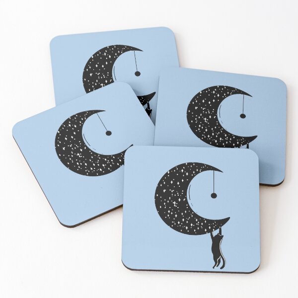 Item preview, Moonlit Whiskers - Baby Blue designed and sold by MaryAura.