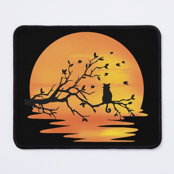 Item preview, Cat In Silhouette Watching A Sunset designed and sold by suewen.