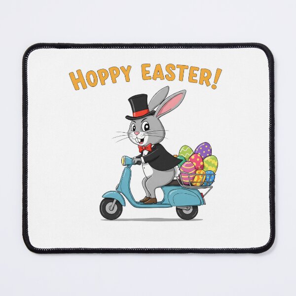 Item preview, Easter Bunny on Scooter with Eggs designed and sold by Drevorezkin.